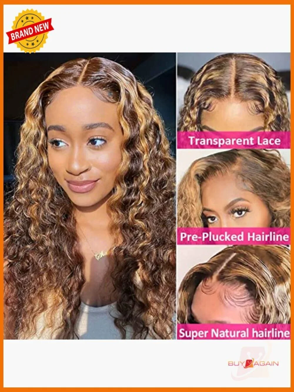 13x4 Lace Front Wig Human Hair Deep Wave 180 Density 22 Inch